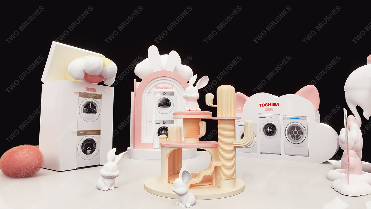 东芝星宠艺术乐园 | 大艺术家的WOO乐园（图ZNDA1MTAzNDky） - 商业空间设计 - 站酷设计师两把刷空间设计原创素材 - 站酷ZCOOL