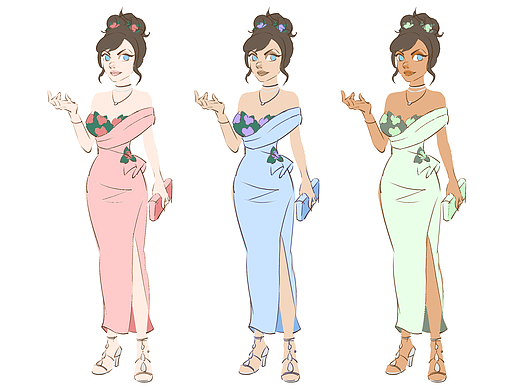 【欧卡测试题】欧卡游戏晚宴礼服美女