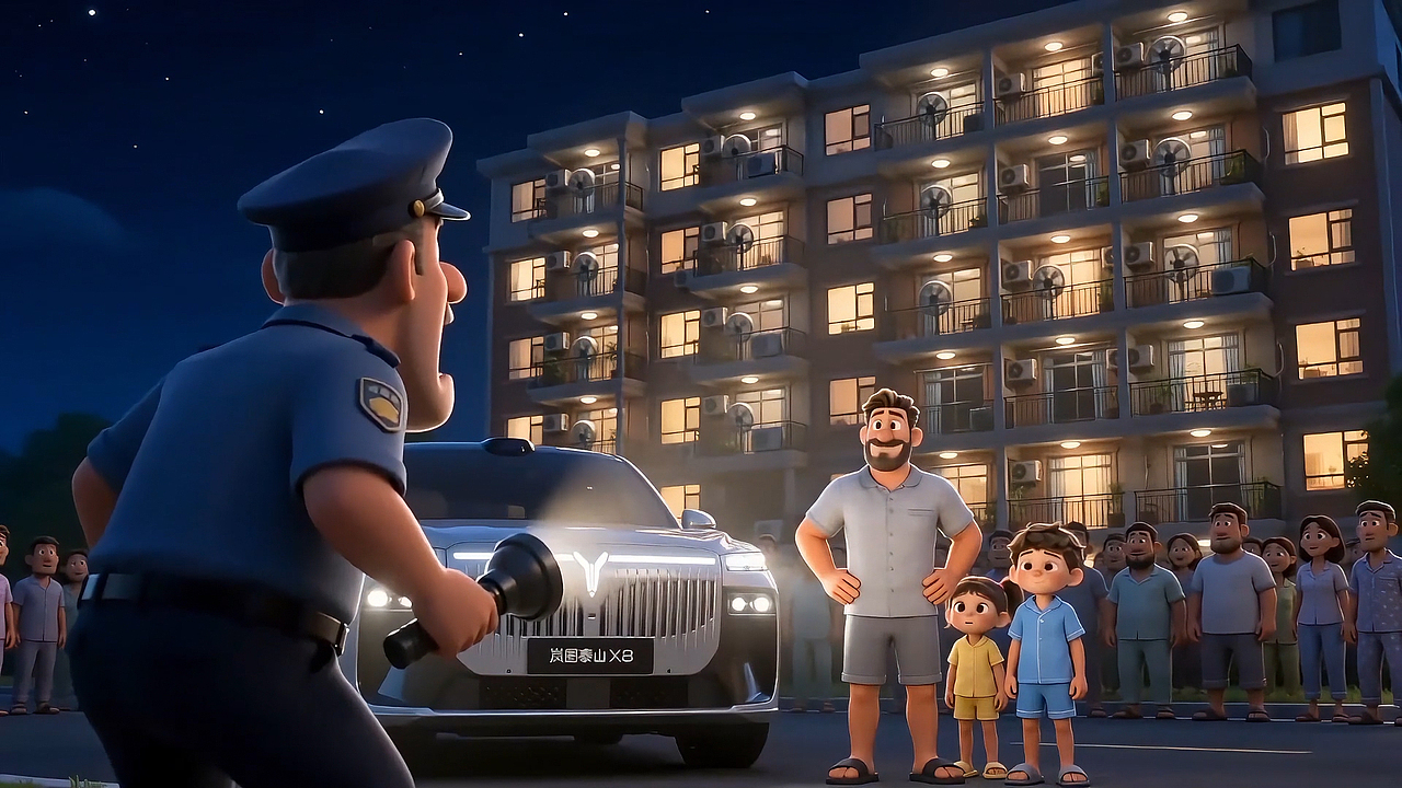 《小区停电，我用 SUV 救活整栋楼》（图ZNDA1MTEwMzE2） - AI作品 - 站酷设计师四季豆玩逗原创素材 - 站酷ZCOOL