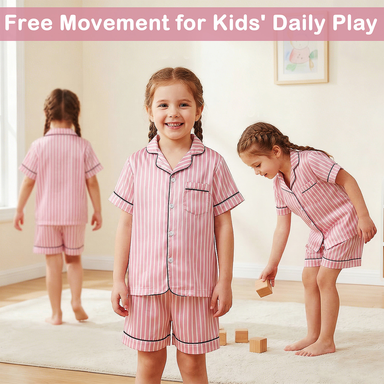 亚马逊女童仿真丝睡衣套装（图ZNDA1MTE3MzQw） - AI作品 - 站酷设计师Z07327461原创素材 - 站酷ZCOOL