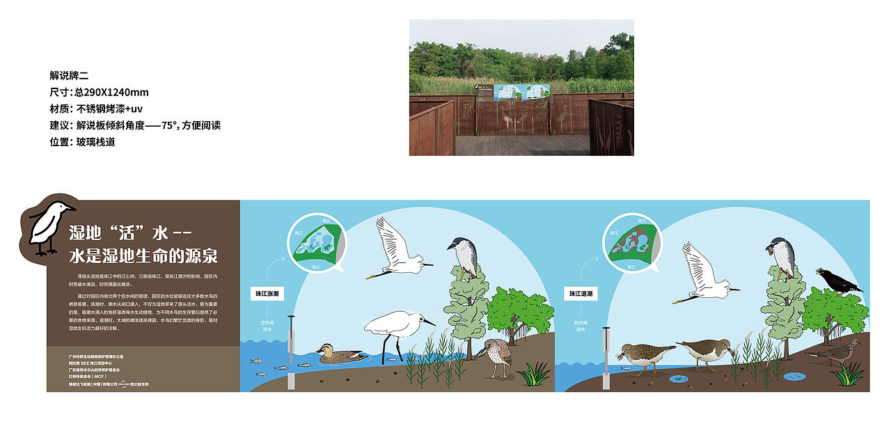 广东省广州市湾咀头湿地公园导视及科普解说牌设计（图ZNDA1MTE4ODYw） - 宣传物料 - 站酷设计师tofu豆腐原创素材 - 站酷ZCOOL