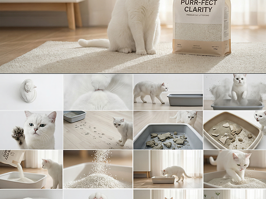 《当你有一只洁癖猫》猫砂AI创意广告