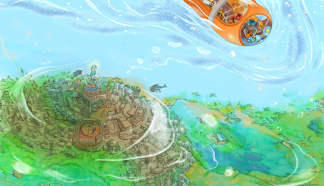 米奥星际之旅之渔池湾奇遇（图ZNDA1MTE5NDEy） - 绘本 - 站酷设计师李澤霖原创素材 - 站酷ZCOOL