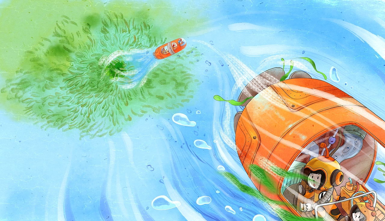 米奥星际之旅之渔池湾奇遇（图ZNDA1MTE5NDAw） - 绘本 - 站酷设计师李澤霖原创素材 - 站酷ZCOOL