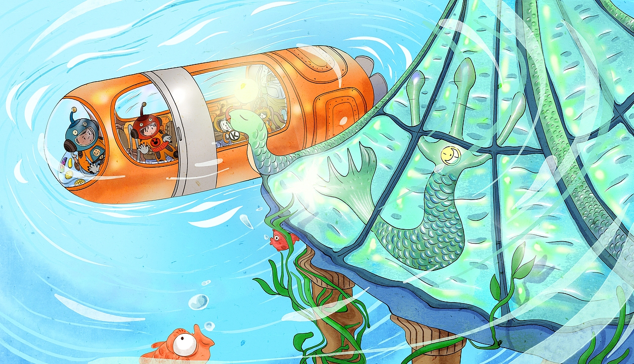 米奥星际之旅之渔池湾奇遇（图ZNDA1MTE5NDE2） - 绘本 - 站酷设计师李澤霖原创素材 - 站酷ZCOOL