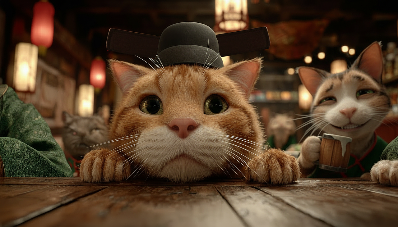 《不爱吃鱼的猫？》AIGC短片（图ZNDA1MTIwMTQ0） - AI作品 - 站酷设计师小王不AI干正事原创素材 - 站酷ZCOOL