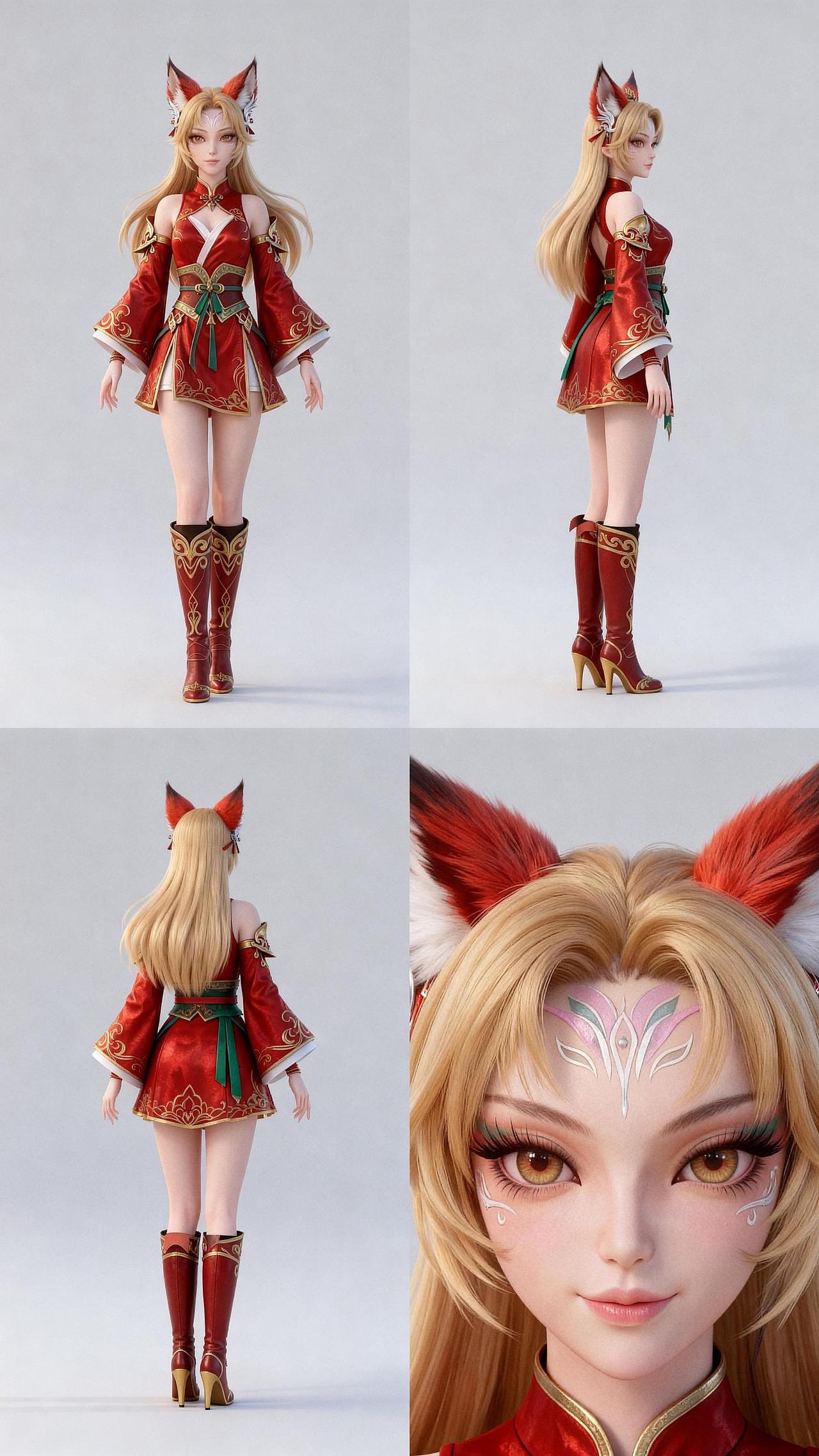 《狐妖小红娘》丨AIGC二创（图ZNDA1MTMyNzQw） - AI作品 - 站酷设计师韩莫兮原创素材 - 站酷ZCOOL