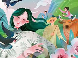 🌿清明｜用一幅画，还原中国人的春日浪漫