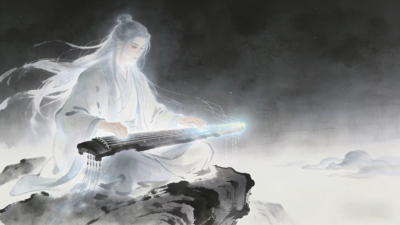 太子长琴魂归山海（图ZNDA1MTM4NTQ0） - 艺术插画 - 站酷设计师雪缝原创素材 - 站酷ZCOOL