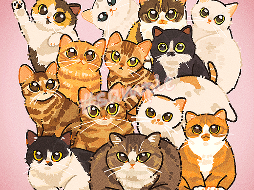 小动物写真馆（1）（个人主页-ZNzM0MTg2NjA=） - 商业插画 - 站酷设计师Maru不是马鹿原创素材 - 站酷ZCOOL