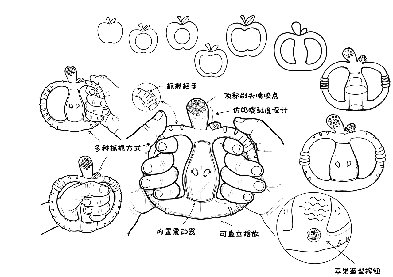 苹果震动牙胶（图ZNDA1MTU1ODYw） - 玩具 - 站酷设计师简禾造物原创素材 - 站酷ZCOOL