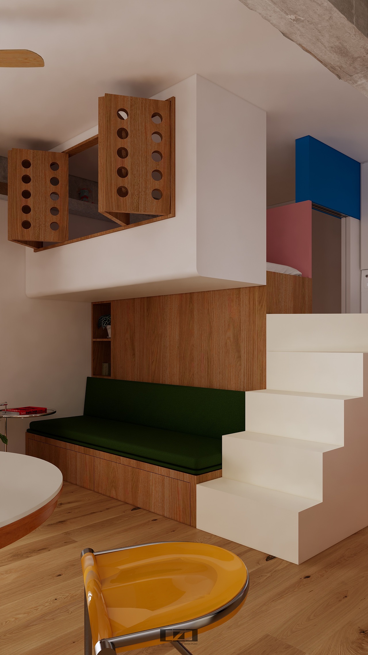 广州43㎡精装房改造｜阁楼尖角处理小心机（图ZNDA1MTU4NzEy） - 家装设计 - 站酷设计师陈智超设计工作室原创素材 - 站酷ZCOOL