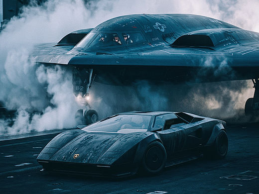 我用AI拍了一组未来概念“兰博基尼大片” 