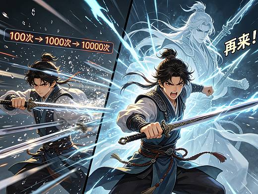 AI动漫mv：重复之“熟能生巧”