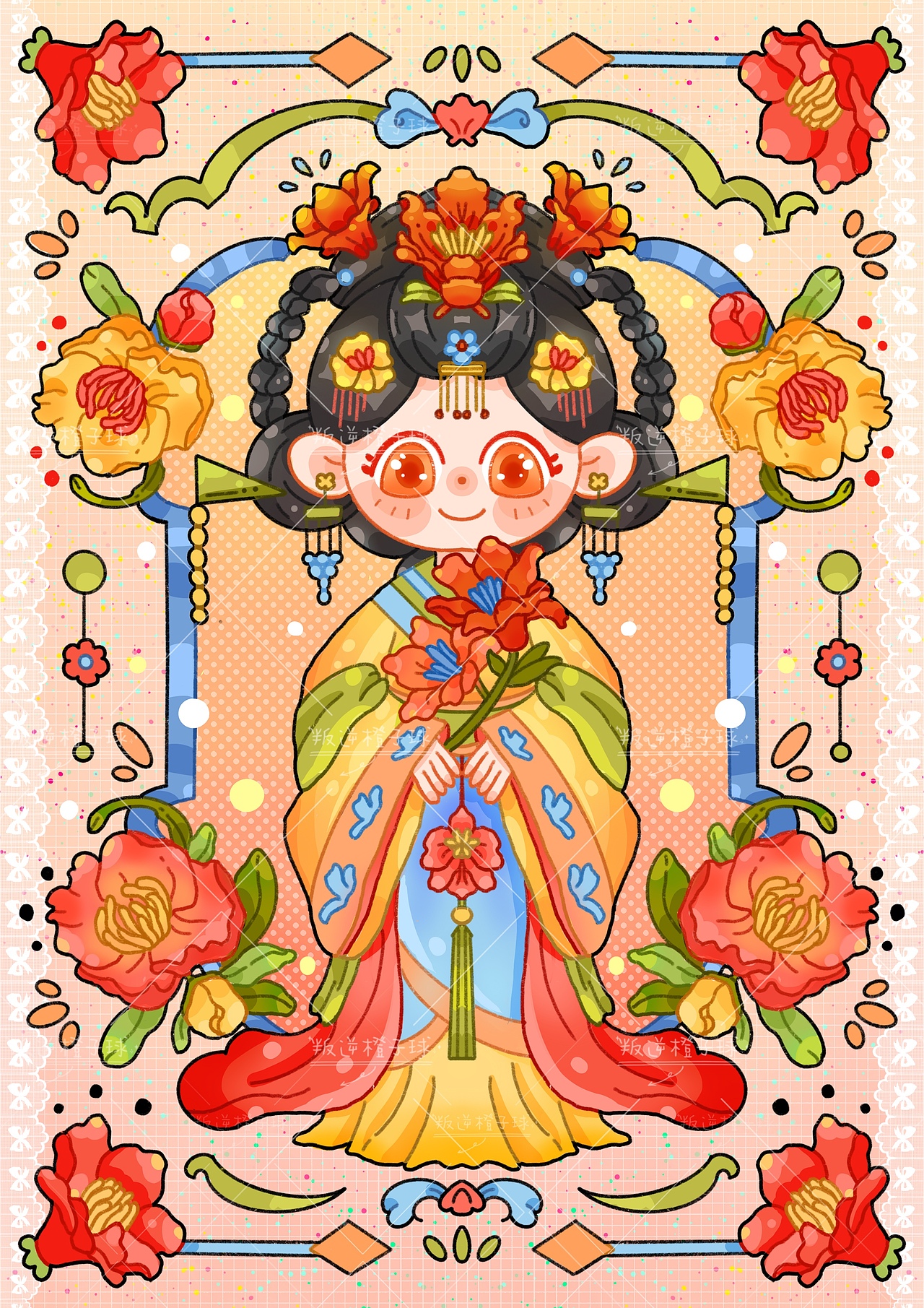 十二花神系列1（图ZNDA1MTcwNTg0） - 创作习作 - 站酷设计师叛逆橙子球原创素材 - 站酷ZCOOL