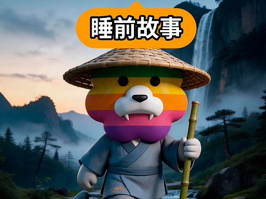 睡前故事：拍拍尘土，继续前路，彩虹狮花湾毛绒玩具