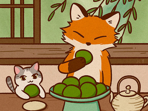 貍總插畫(huà)-清明