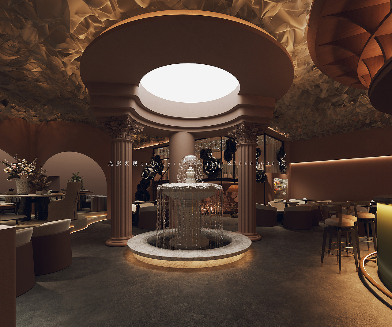餐厅xi效果图（图ZNDA1MTc1NDk2） - 酒店餐饮设计 - 站酷设计师光影效果图施工图原创素材 - 站酷ZCOOL