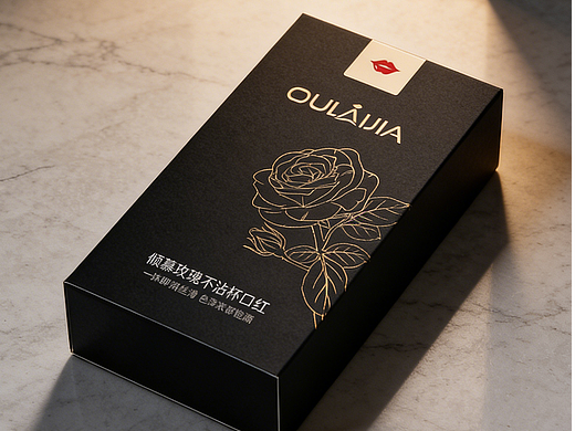 OULAIJIA欧莱加不沾杯口红彩盒设计