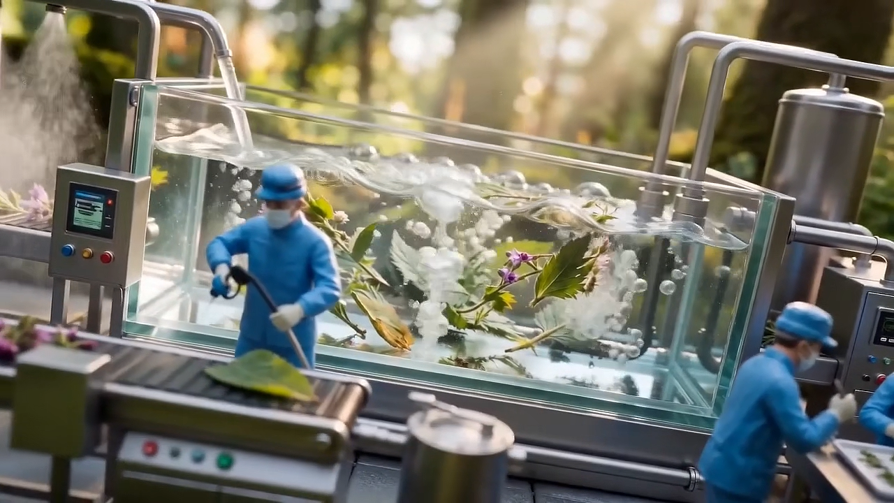 《草本植物护肤品制作过程》AI创意广告（图ZNDA1MTkyMjQ0） - AI作品 - 站酷设计师穆森文化原创素材 - 站酷ZCOOL