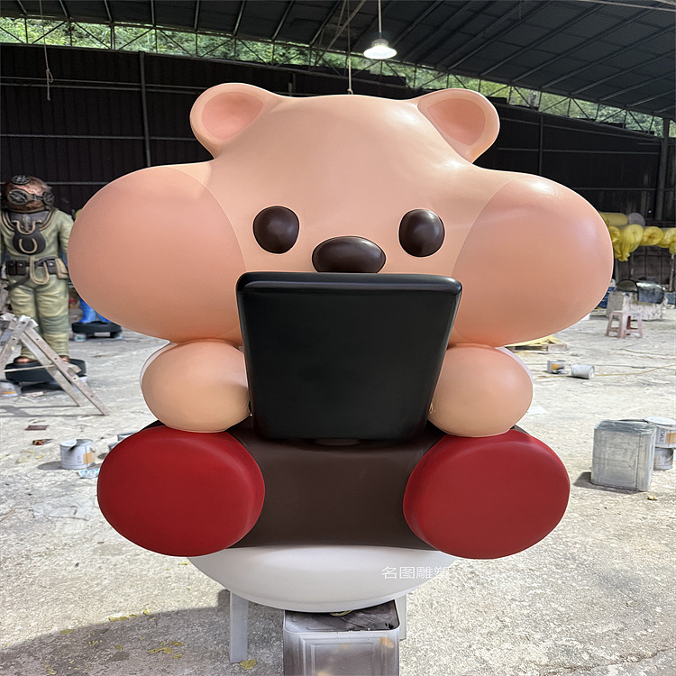 玻璃钢蹲马桶玩手机卡通雕塑（图ZNDA1MTk1Nzg0） - 其他动漫 - 站酷设计师云朵玻璃钢雕塑厂原创素材 - 站酷ZCOOL