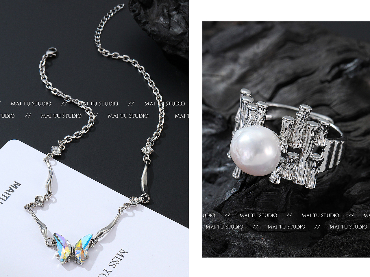 高级感戒指丨项链丨黑底丨静物图丨麦图摄影（图ZNDA1MTk3NTc2） - 产品摄影 - 站酷设计师麦图商业摄影原创素材 - 站酷ZCOOL