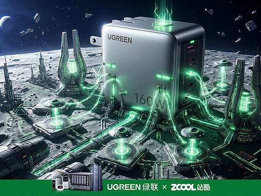 UGREEN绿联丨超现实能量续航丨AI原动力供能（个人主页-ZNzM0MjQ4MDA=） - AI作品 - 站酷设计师文武炎赫原创素材 - 站酷ZCOOL