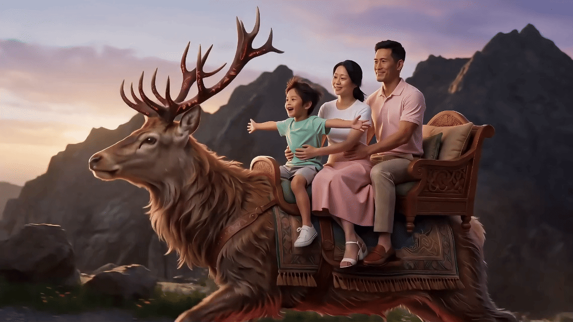 家里来了个大家伙（图ZNDA1MjAyMjUy） - AI作品 - 站酷设计师青山AI原创素材 - 站酷ZCOOL