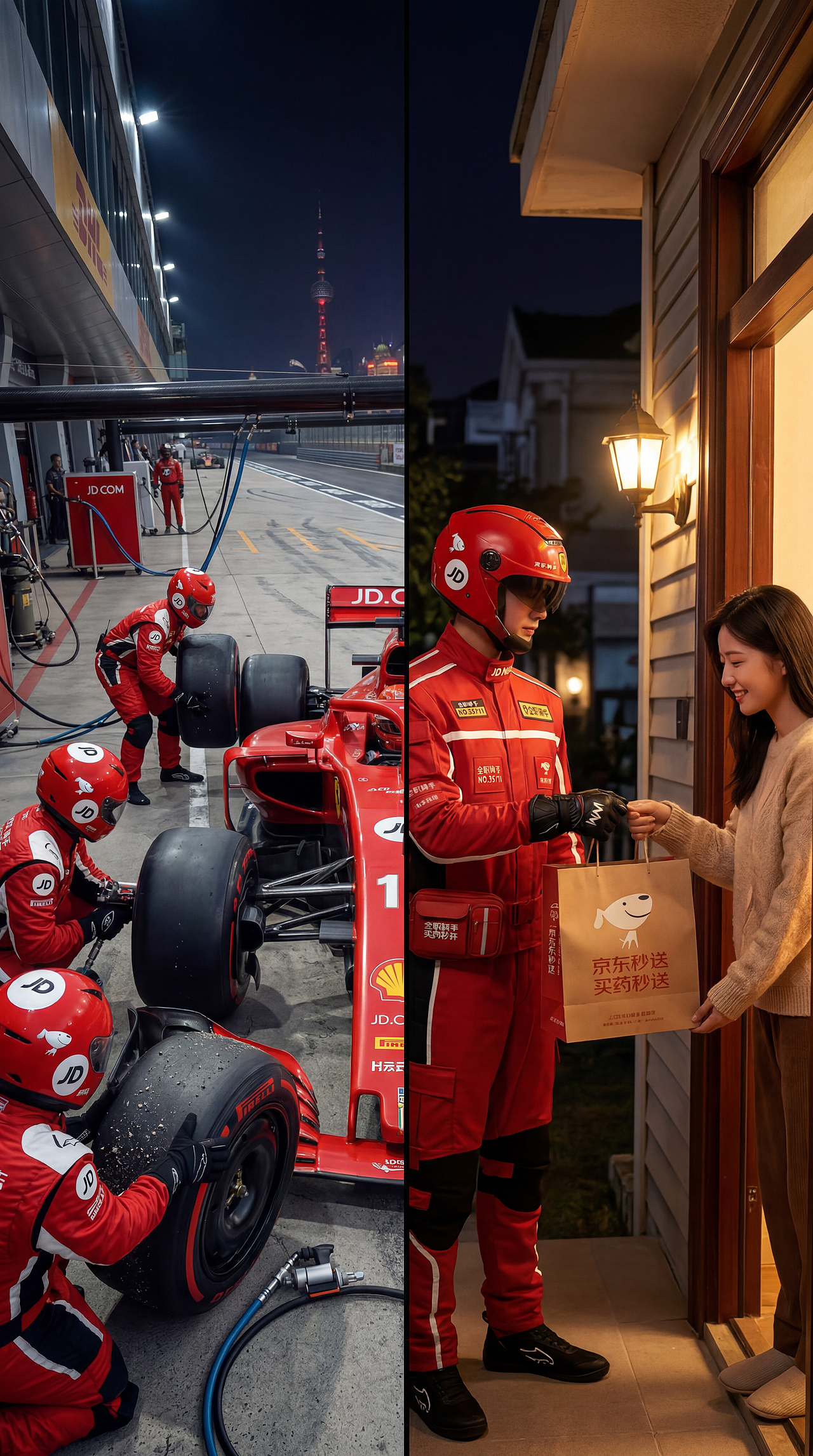京东外卖一周年，骑手新工服帅到出圈（图ZNDA1MjE1MjY0） - AI作品 - 站酷设计师可可曲奇AIGC原创素材 - 站酷ZCOOL