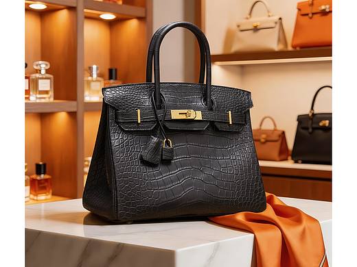 广州鳄鱼皮女包高级感场景拍摄/女包形象片
