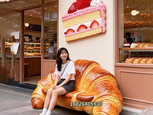 可颂面包座椅雕塑