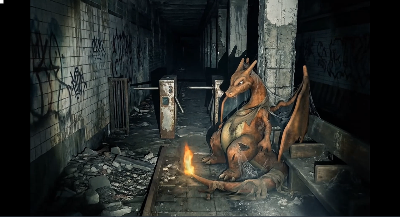 通往童年的隧道——宝可梦篇（图ZNDA1MjMyNTQ0） - AI作品 - 站酷设计师白澤BaiZe原创素材 - 站酷ZCOOL