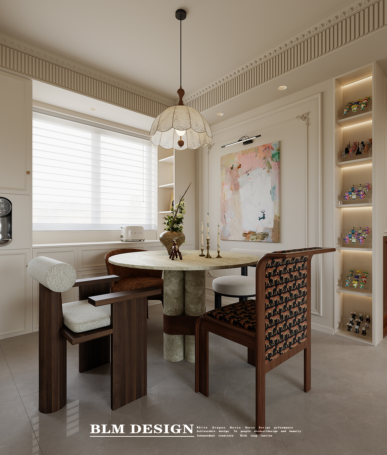 中古风——白龙马效果图（图ZNDA1MjM4NDEy） - 家装设计 - 站酷设计师盐盐不咸原创素材 - 站酷ZCOOL