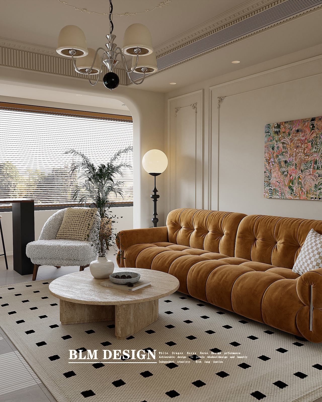 中古风——白龙马效果图（图ZNDA1MjM4NDIw） - 家装设计 - 站酷设计师盐盐不咸原创素材 - 站酷ZCOOL