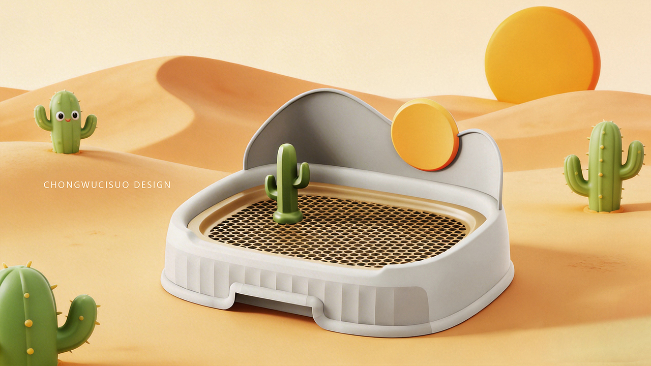 沙漠造景—寵物廁所設(shè)計(jì)（圖ZNDA1MjQ0NjAw） - 生活用品 - 站酷設(shè)計(jì)師隕石設(shè)計(jì)作品原創(chuàng)素材 - 站酷ZCOOL