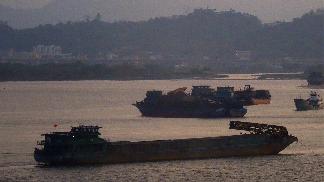 《福州江景：落日熔金，舟行闽水》（图ZNDA1MjQ5NzA4） - 风光摄影 - 站酷设计师Shine0601原创素材 - 站酷ZCOOL