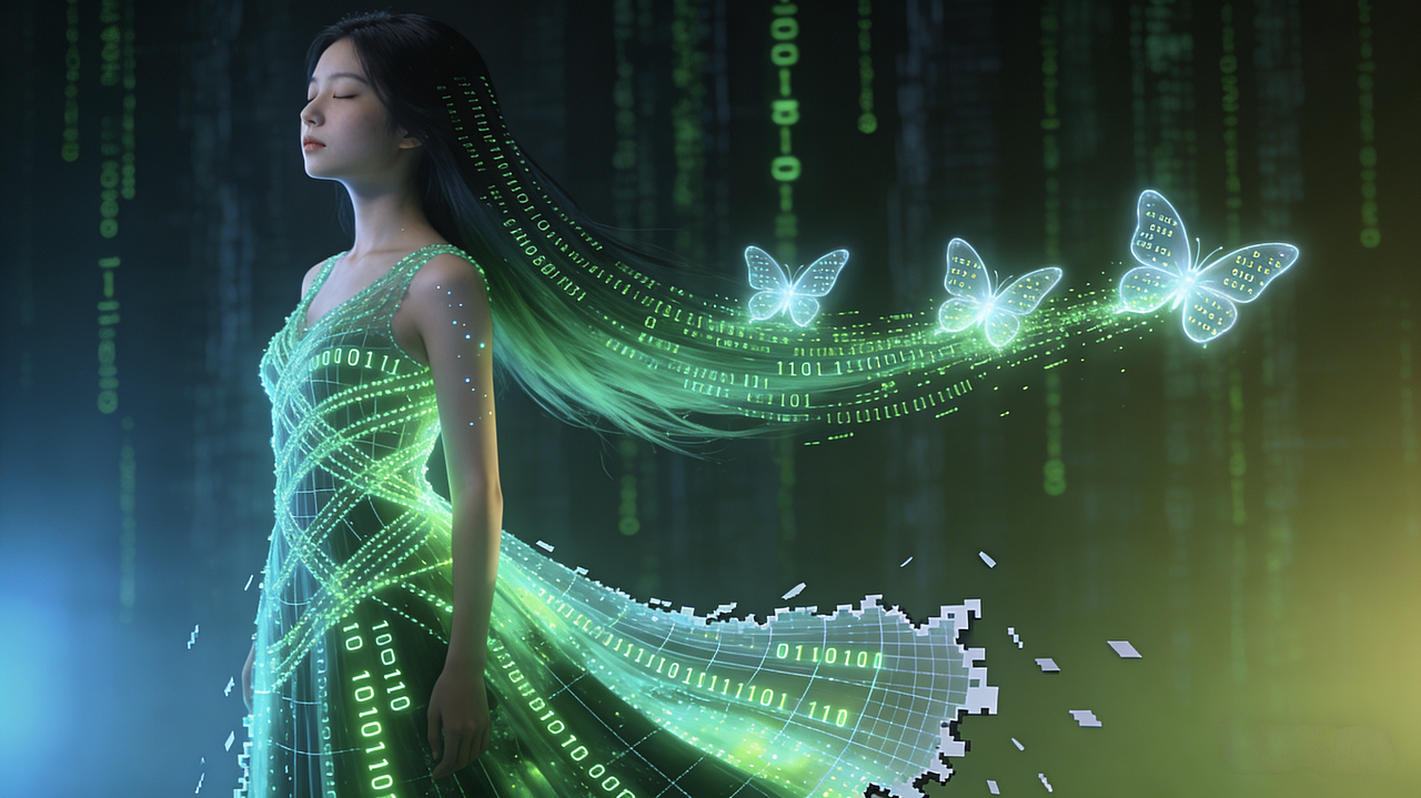发丝花蝶｜自然与代码（图ZNDA1MjQ4NTEy） - AI作品 - 站酷设计师周_Design原创素材 - 站酷ZCOOL