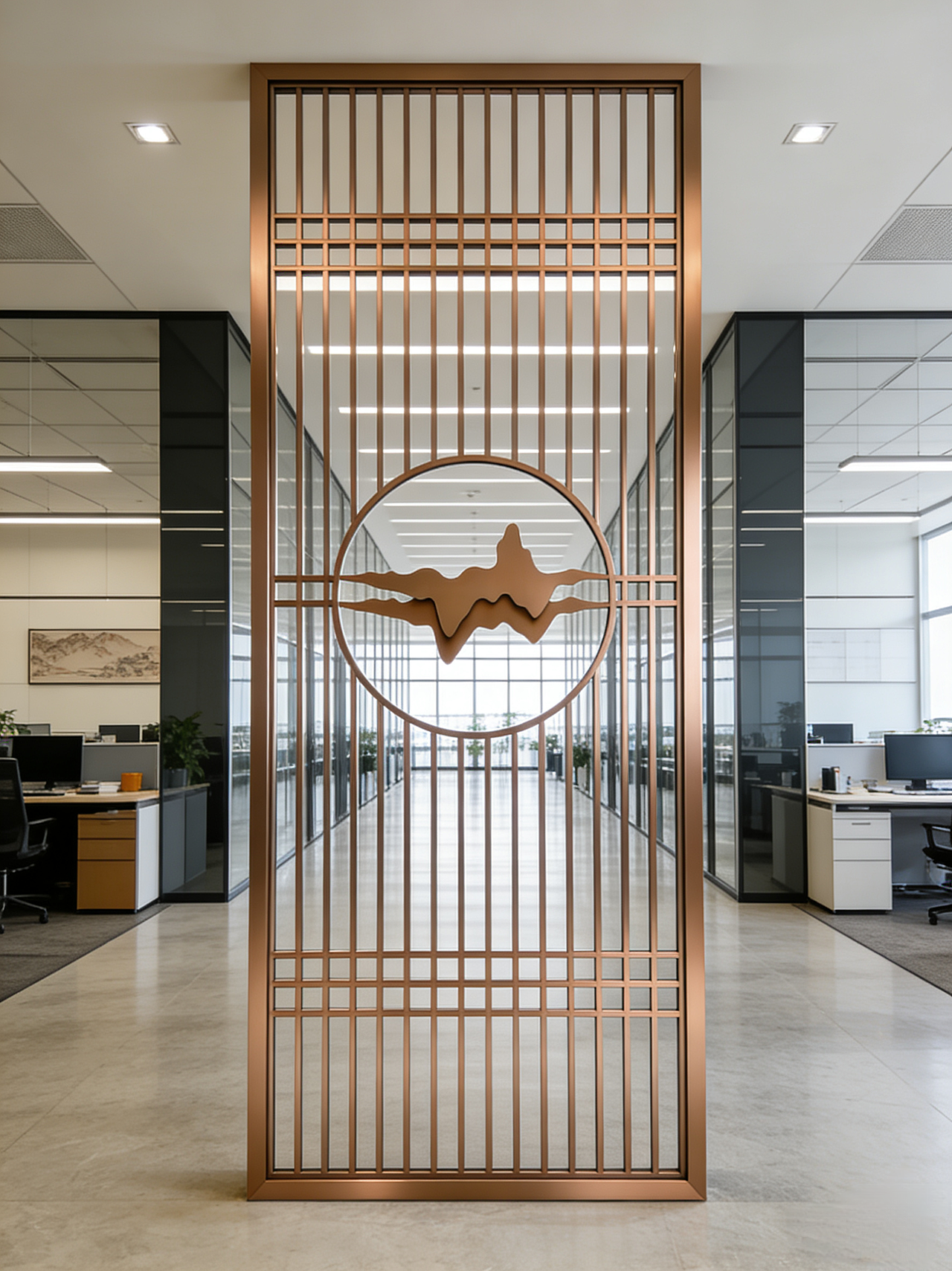 一屏山水，境由心生——不锈钢山形屏风的东方美学（图ZNDA1MjU5MTI4） - 其他手工艺 - 站酷设计师VX13450817030原创素材 - 站酷ZCOOL