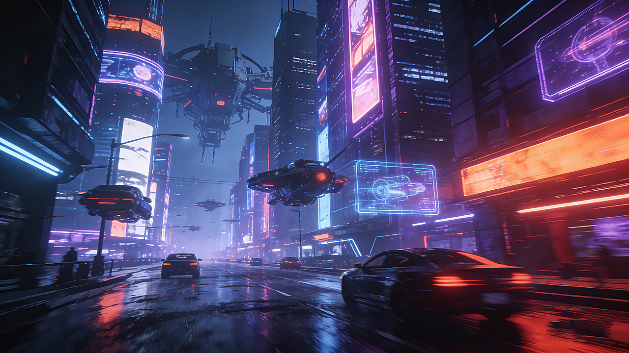 霓虹穹境（图ZNDA1MjYxMzc2） - 概念设定 - 站酷设计师小虎丶原创素材 - 站酷ZCOOL