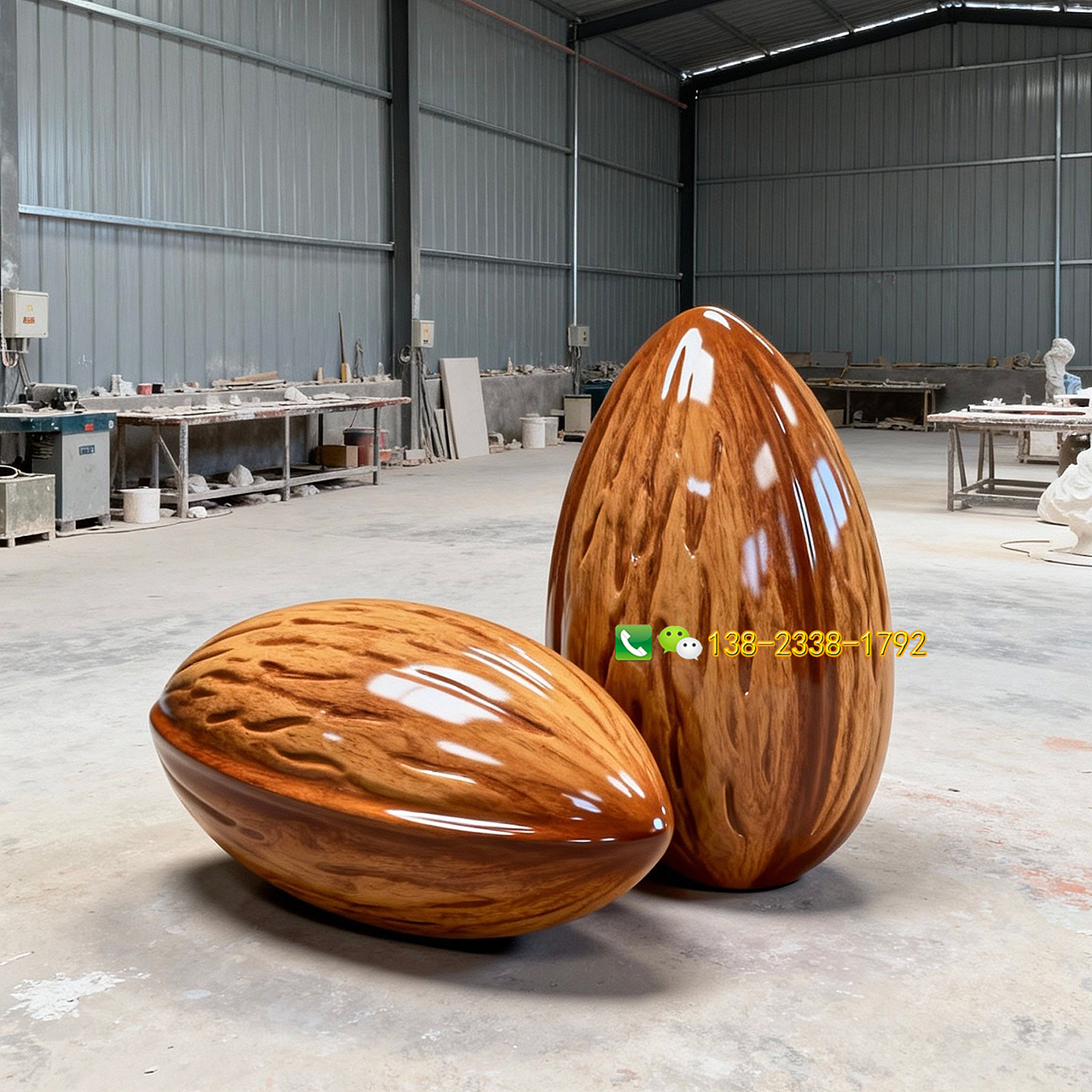 巨型仿真玻璃钢杏仁坚果雕塑道具摆件（图ZNDA1MjY0NjIw） - 工艺品设计 - 站酷设计师通盛雕塑原创素材 - 站酷ZCOOL