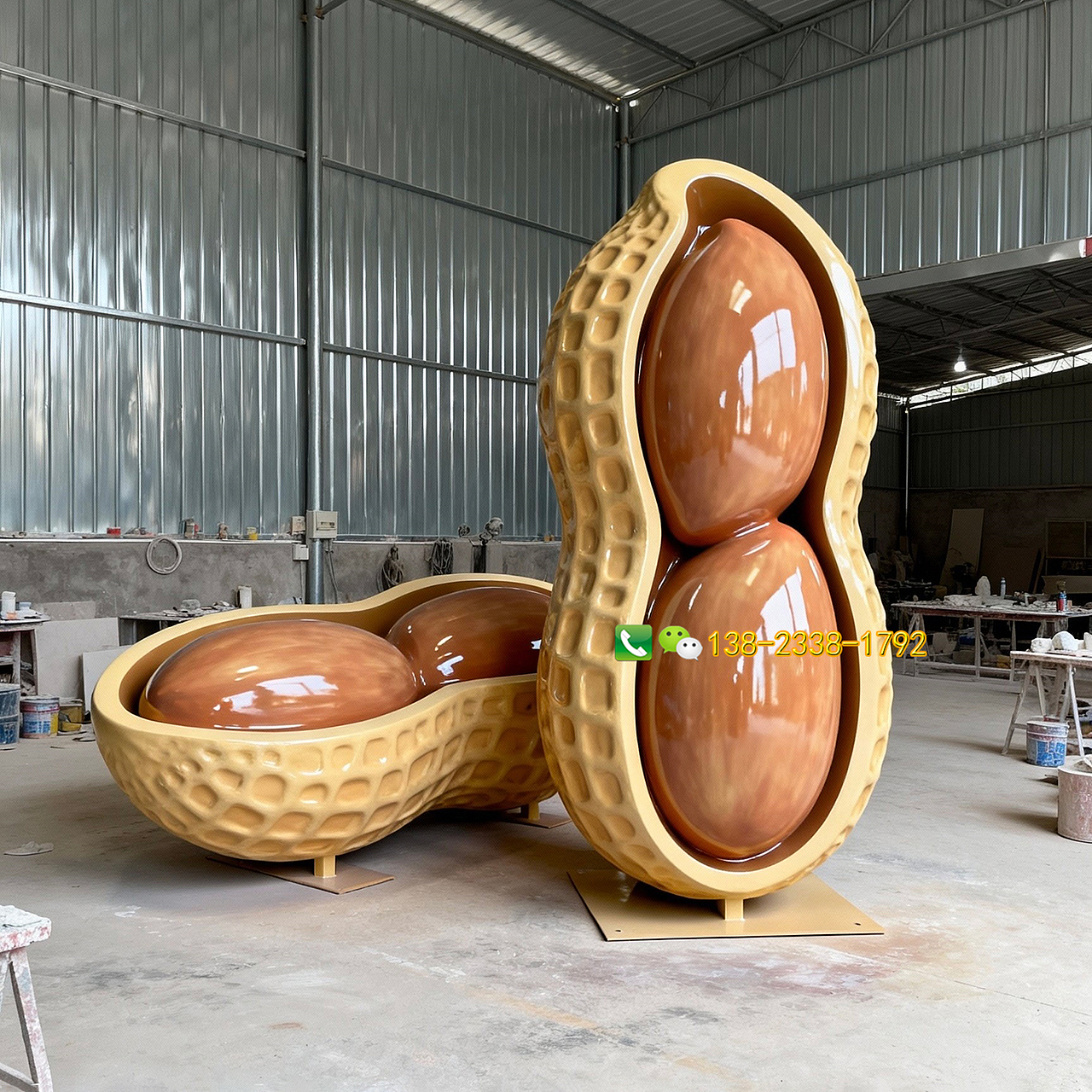 户外巨型玻璃钢花生雕塑摆件（图ZNDA1MjY0OTEy） - 工艺品设计 - 站酷设计师通盛雕塑原创素材 - 站酷ZCOOL