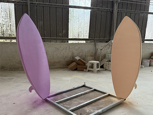 玻璃钢海浪造型雕塑