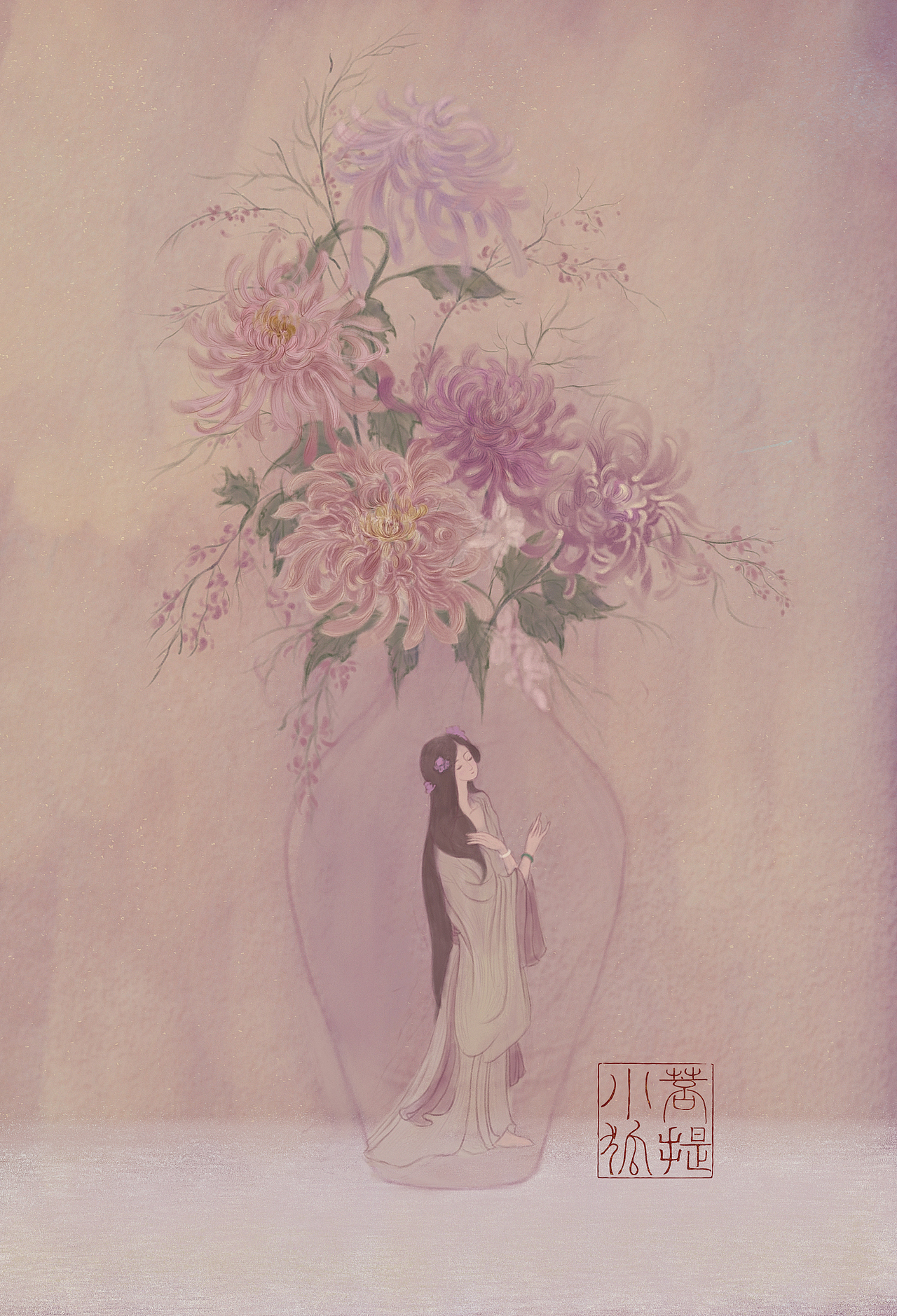 十二花神系列作品（未完待续）（图ZNDA1Mjc5NTA0） - 商业插画 - 站酷设计师菩提小狐原创素材 - 站酷ZCOOL