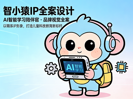 智小猿IP全案设计|AI智能学习陪伴官·品牌视觉全案