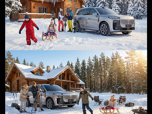 AI 替我做静帧系列｜岚图 X8 四季之旅・冬