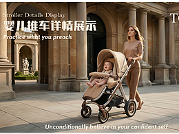 无聊做了一套详情页——婴儿推车产品展示！
