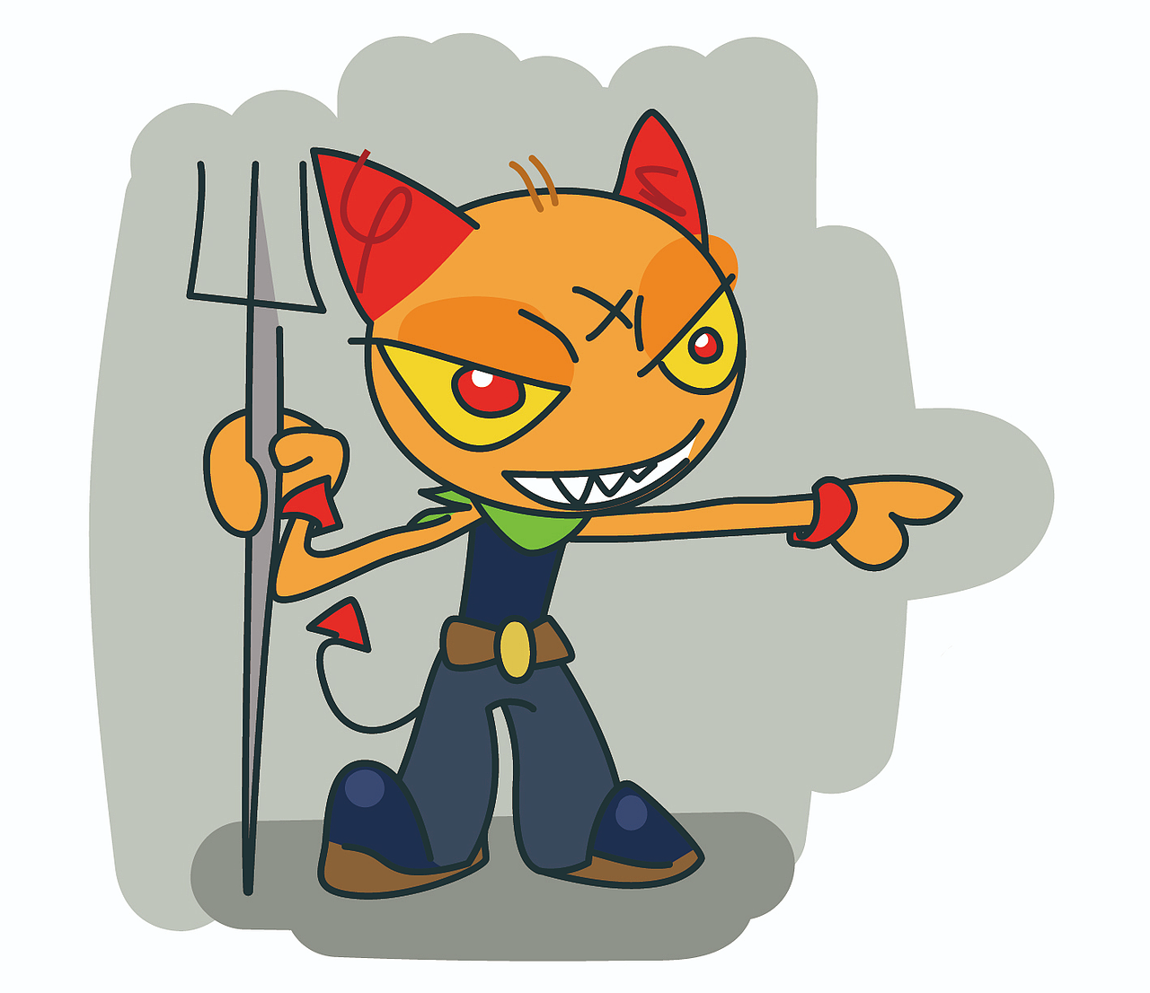 地狱黑猫相关角色习作2（图ZNDA1MjgzMzQ4） - IP形象 - 站酷设计师猫之龙原创素材 - 站酷ZCOOL