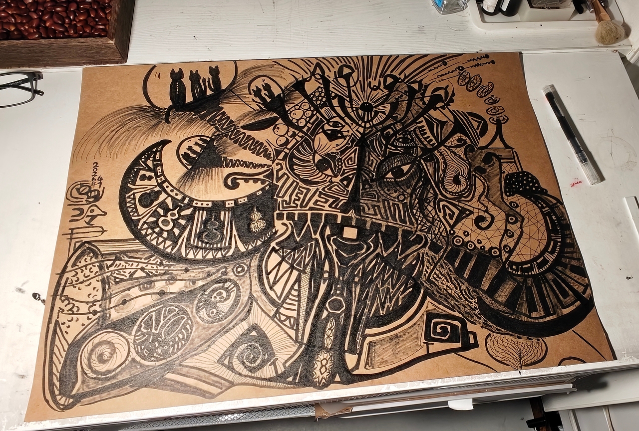 漫泠君原创画●宙印拓（图ZNDA1Mjg1MTI0） - 绘画 - 站酷设计师漫泠君原创素材 - 站酷ZCOOL