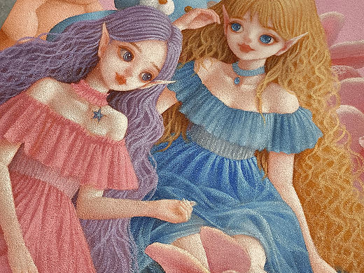 综合材料绘画作品