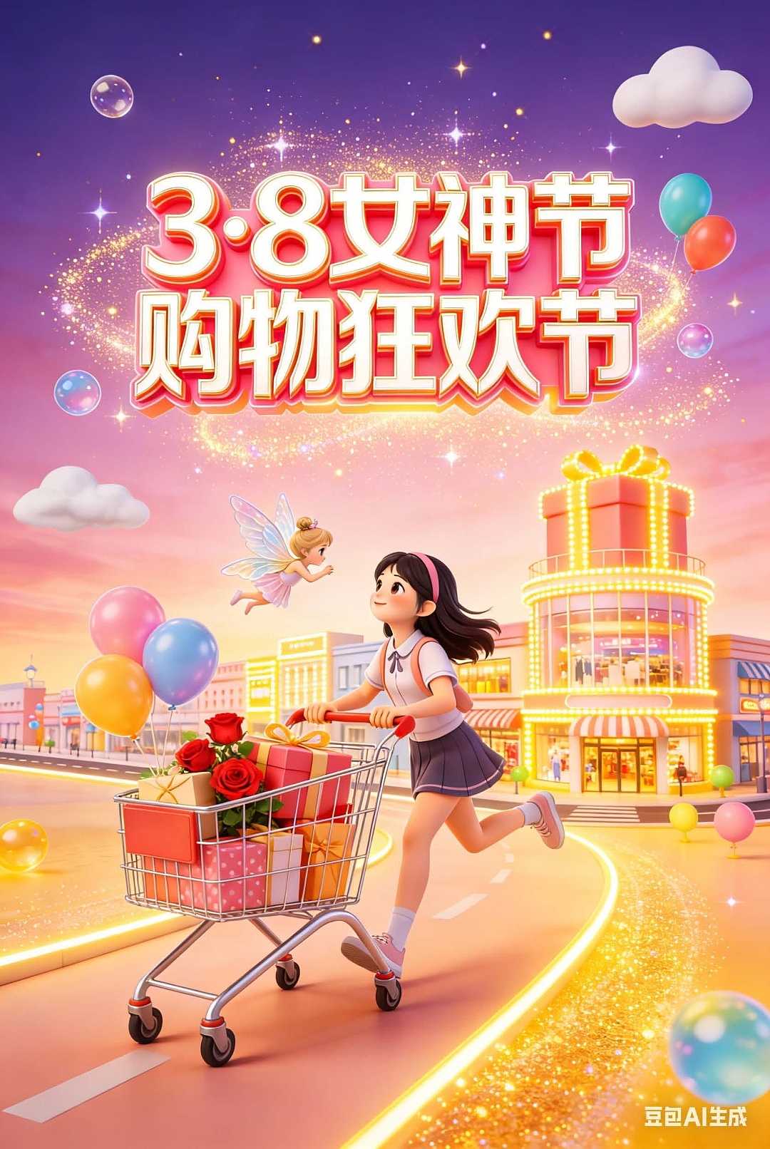 三八妇女节电商焕新（图ZNDA1MjkzMTI0） - AI作品 - 站酷设计师Z411141715原创素材 - 站酷ZCOOL